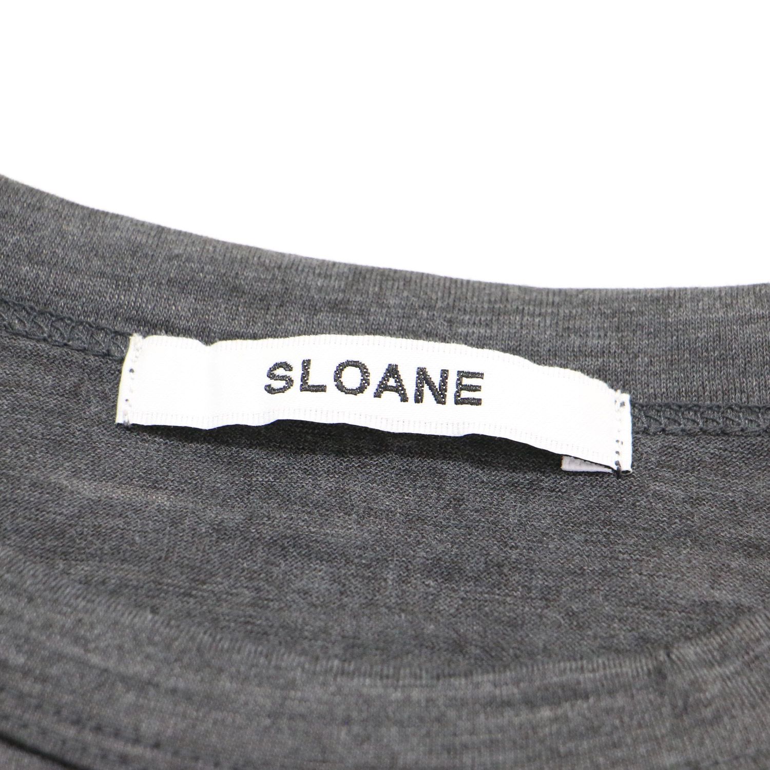 SLOANE スローン Tシャツ グレー サイズ:1(S) | 25春夏 クルーネック ロングスリーブ Tシャツ / カットソー | ウール | トップス 長袖 リラックスシルエット【レディース】【中古】 SLOANE スローン Tシャツ グレー サイズ:1(S) | 25春夏 クルーネック