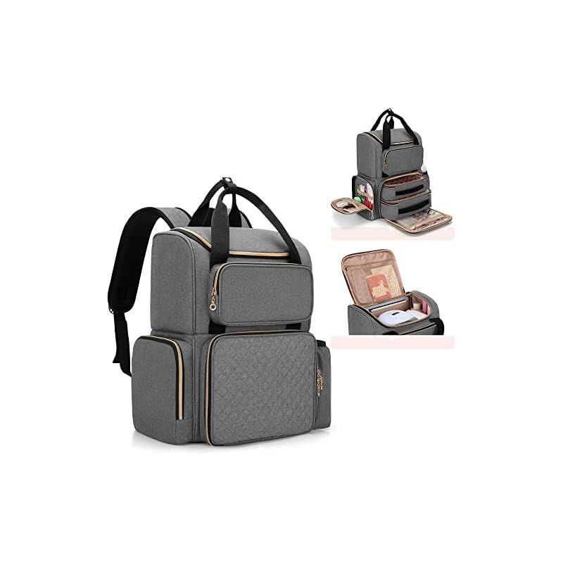 Luxja マニキュア収納 リュック 70ボトル用 仕切り 2つの取り外し可能