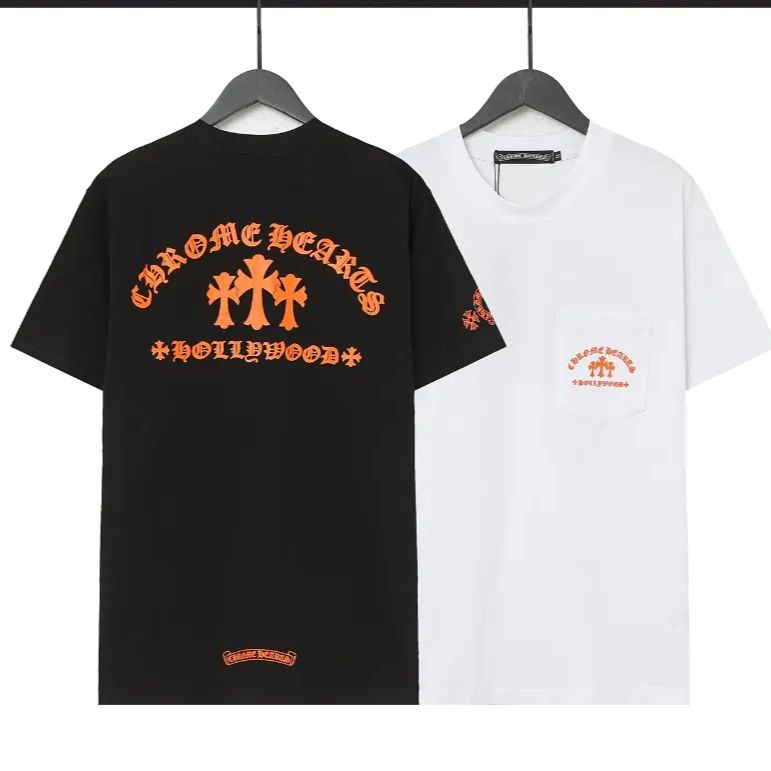 大人気 CHROME HEARTSトップス 半袖 Tシャツ 新品未使用 男女兼用 限定 ブラック、ホワイト2色選択 M/2XL #8379