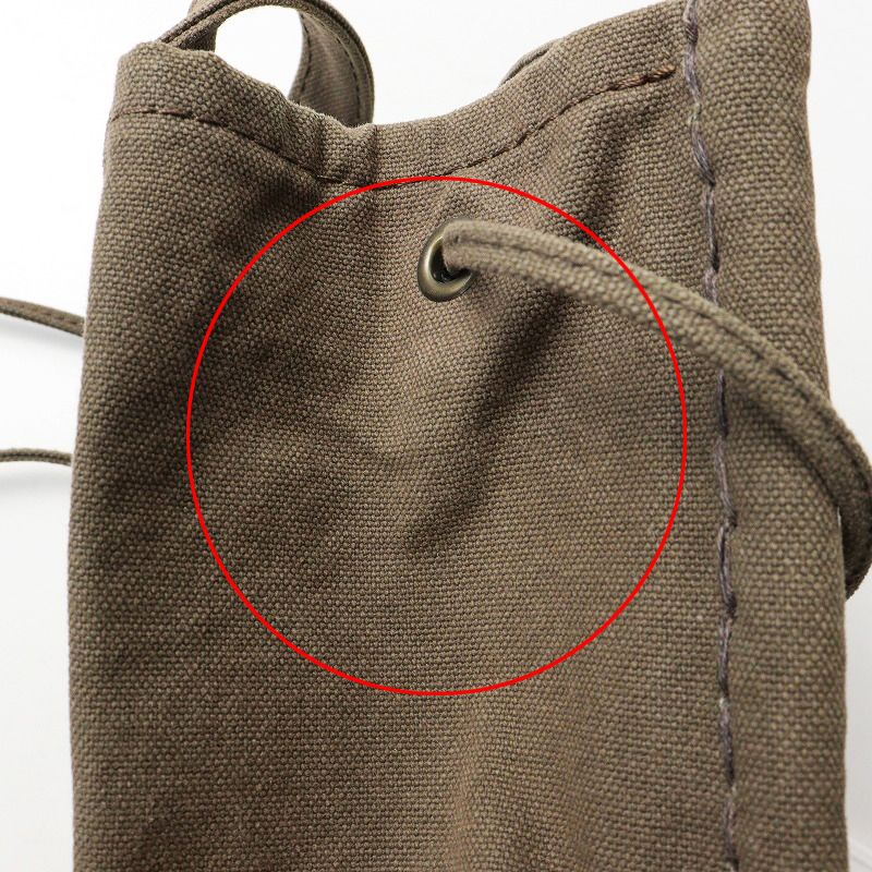 エバゴス ebagos キャンバス かご袋 ショルダーバッグ /カーキ