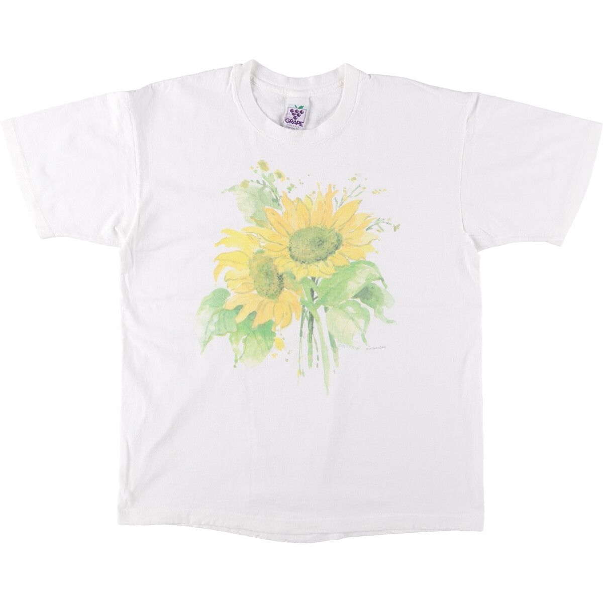 古着 ひまわり柄 プリントTシャツ メンズXL相当|eaa559357