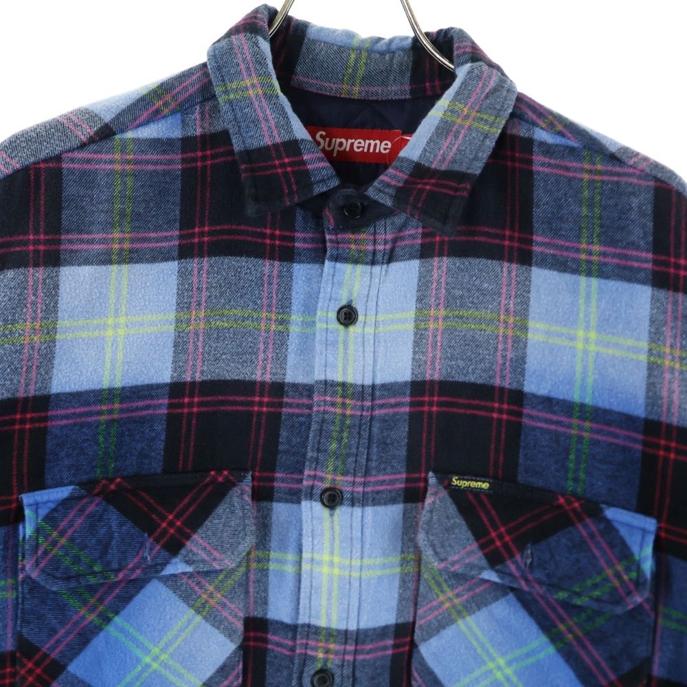 SUPREME (シュプリーム) 24AW Quilted Plaid Shirt キルティング