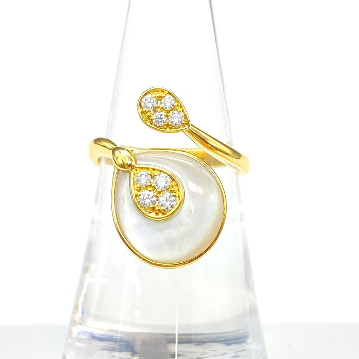 ジュネ Jeunet シェル デザインリング YG イエローゴールド 指輪  