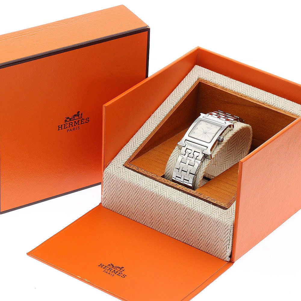 HERMÈS 腕時計 クォーツ ホワイト/ゴールド　ジャンク　不動品 エルメス HERMES ジャンク クォーツ腕時計 1円～ジャンク品 Yahoo