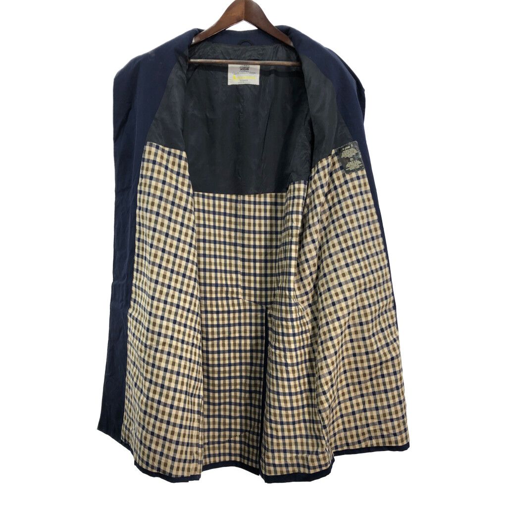 Aquascutum アクアスキュータム ステンカラーコート ネイビー (メンズ 42 REG)  古着 R8440