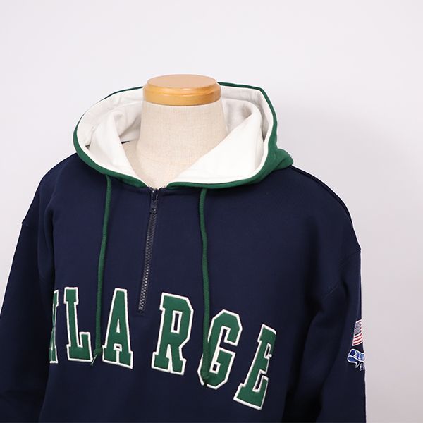 XLARGE】NVY エクストララージ ハーフジップパーカー 22年秋冬新作