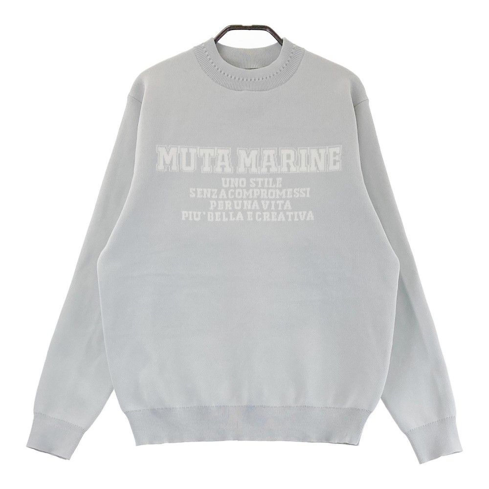 サイズ 4 MUTA MARINE ムータマリン フロントロゴ 長袖ニットセーター グレー系 240101473183 ゴルフウェア メンズ ストスト