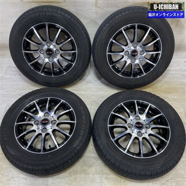 軽 軽自動車 ライフ ゼスト モコ 等 TEAD 4-13 45 4H100 ダンロップ EC204 155|65R13 13インチ 4本セット 009k