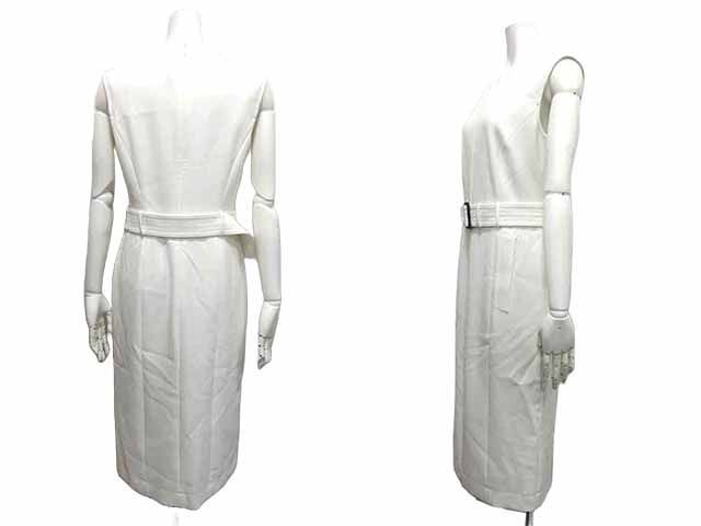 新古品 HUGO BOSS ヒューゴボス ワンピース レディース ノースリーブ ベルト付き サイズIT38A