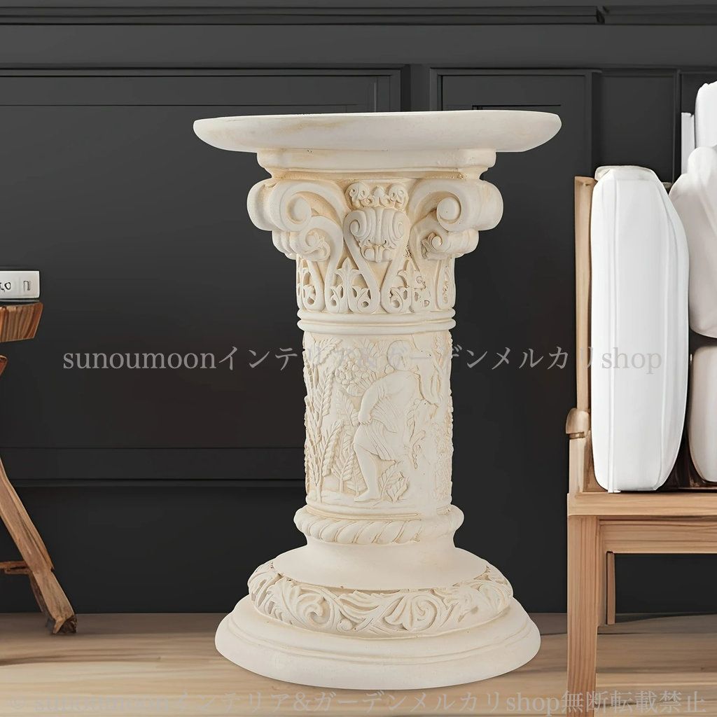 ガーデニング ガーデン雑貨 置物 ローマ柱 ヴィンテージ調 ガーデンオーナメント 4-7 ガーデンインテリア プランターラック お洒落 ガーデンオブジェ 雑貨 庭の装飾 ガーデン インテリア 酸化マグネシウム おしゃれ 庭