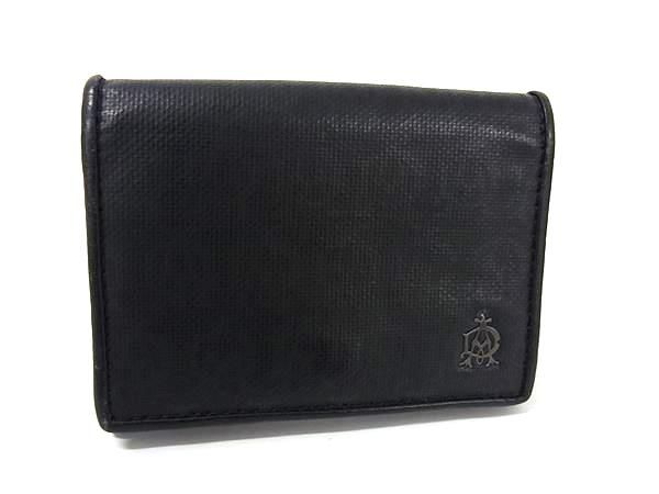 □美品□ dunhill ダンヒル ウィンザー PVC×レザー カードケース