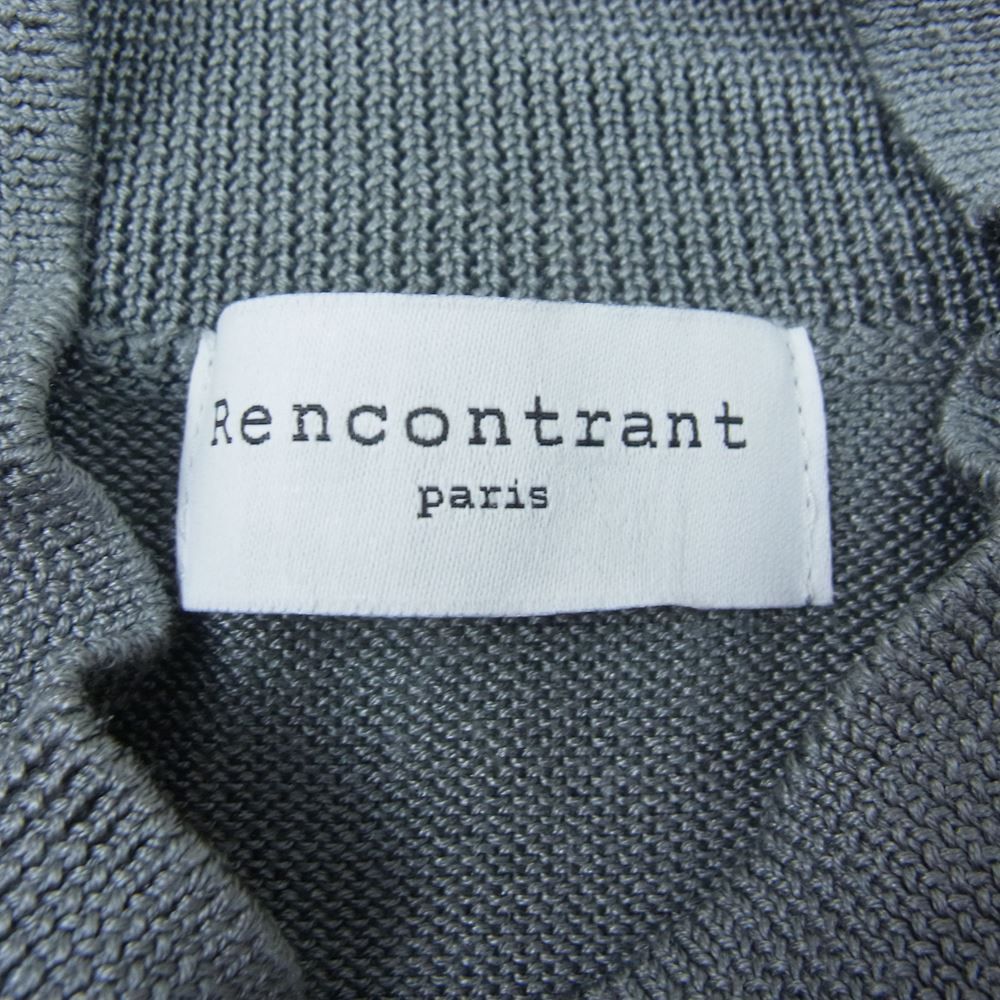 美品　RENCONTRANT シルク100% 半袖ニット Lサイズ レンコントラント Rencontrant ニット シルク 100％ 半袖 ニット
