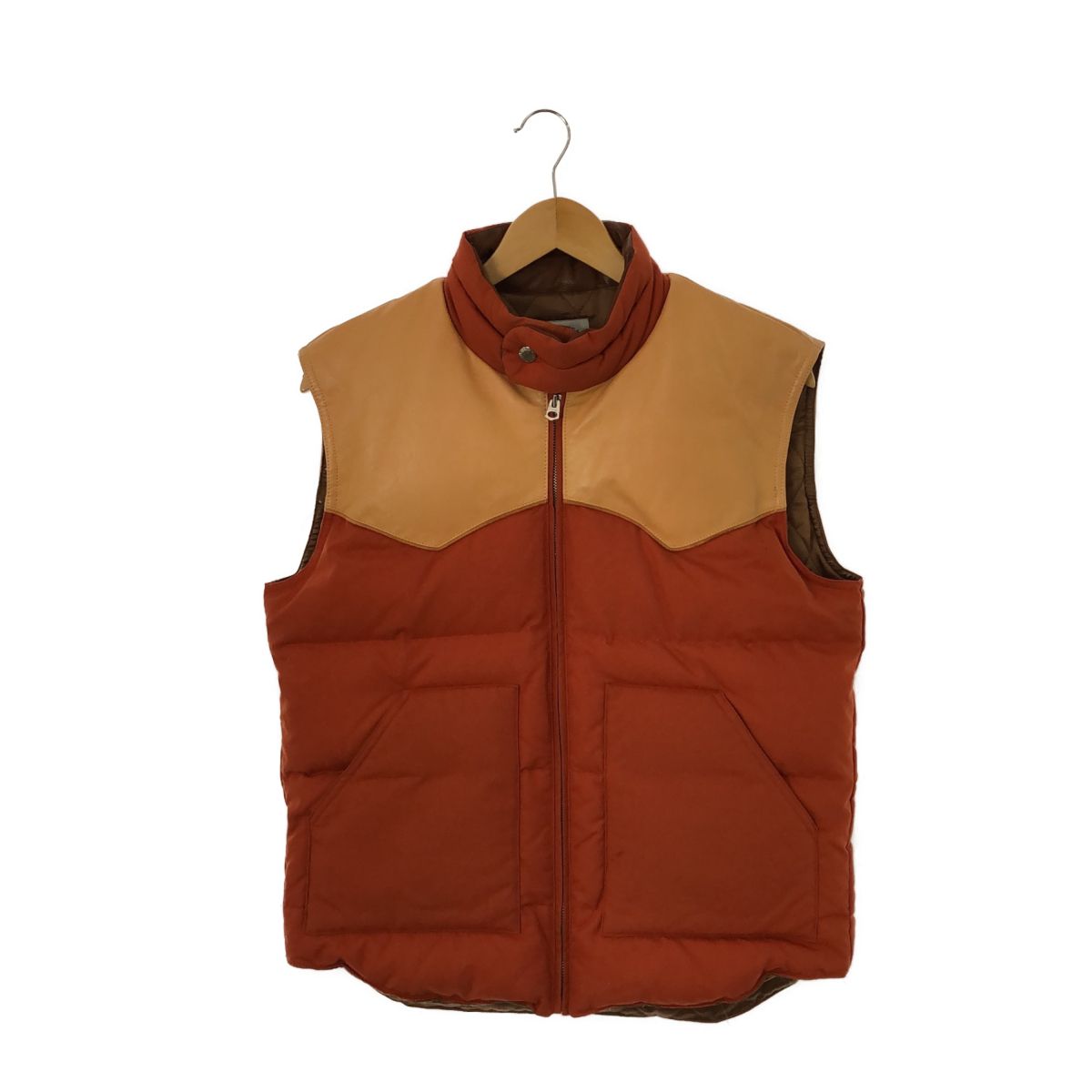 FLAT HEAD  ベスト サイズ38 THE FLAT HEAD ダウンベスト サイズ38(Mサイズ程度) LEATHER