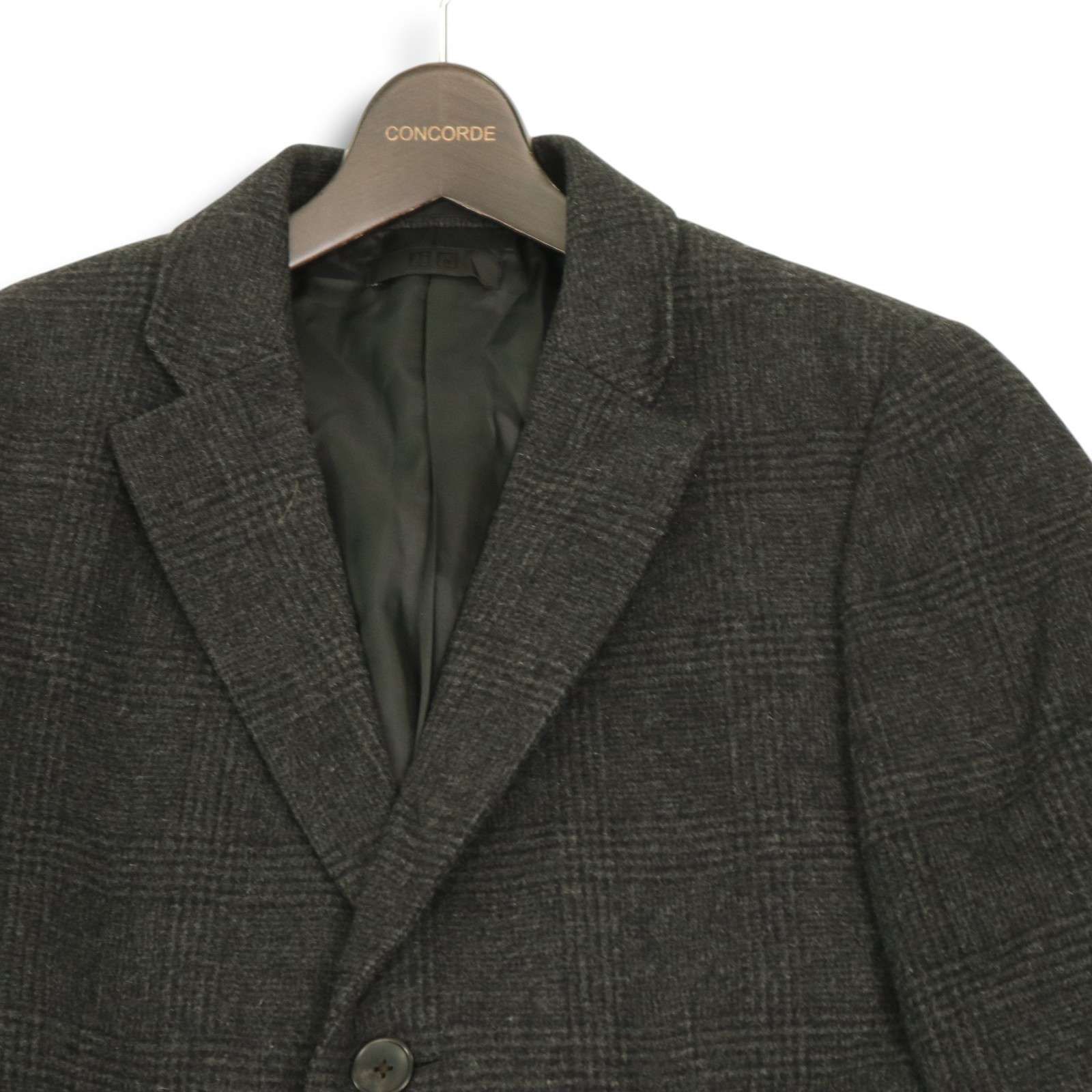 美品☆ UNIQLO ユニクロ 秋冬 グレンチェック ウール カシミヤ