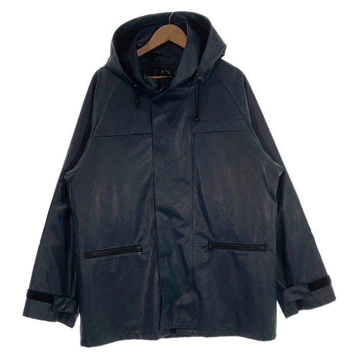 A.P.C. アーペーセー ジップアップ フーデッド ジャケット 中綿 ネイビー ライナー付 HIVER 2001 フランス製 Size 1