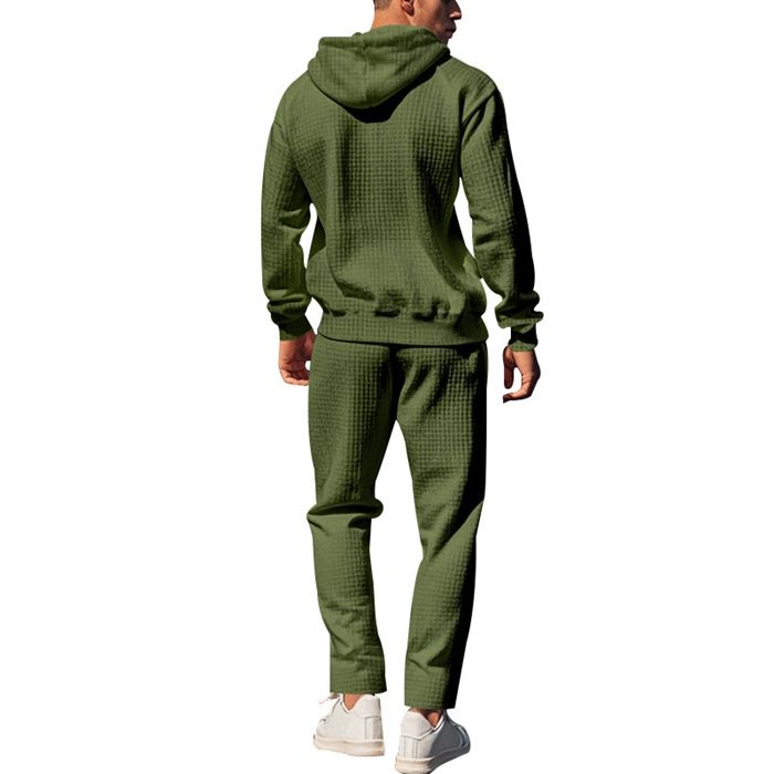 上下セット ジャガード メンズ 未使用 チェック柄 ワッフル