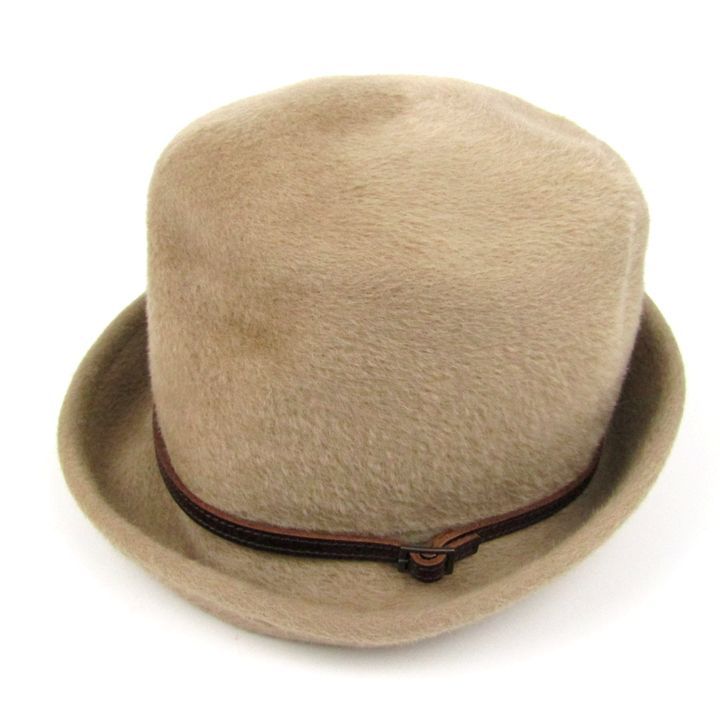 FOXEY フォクシー 帽子 ストローハット 麦わら帽子 黒リボン ベージュ