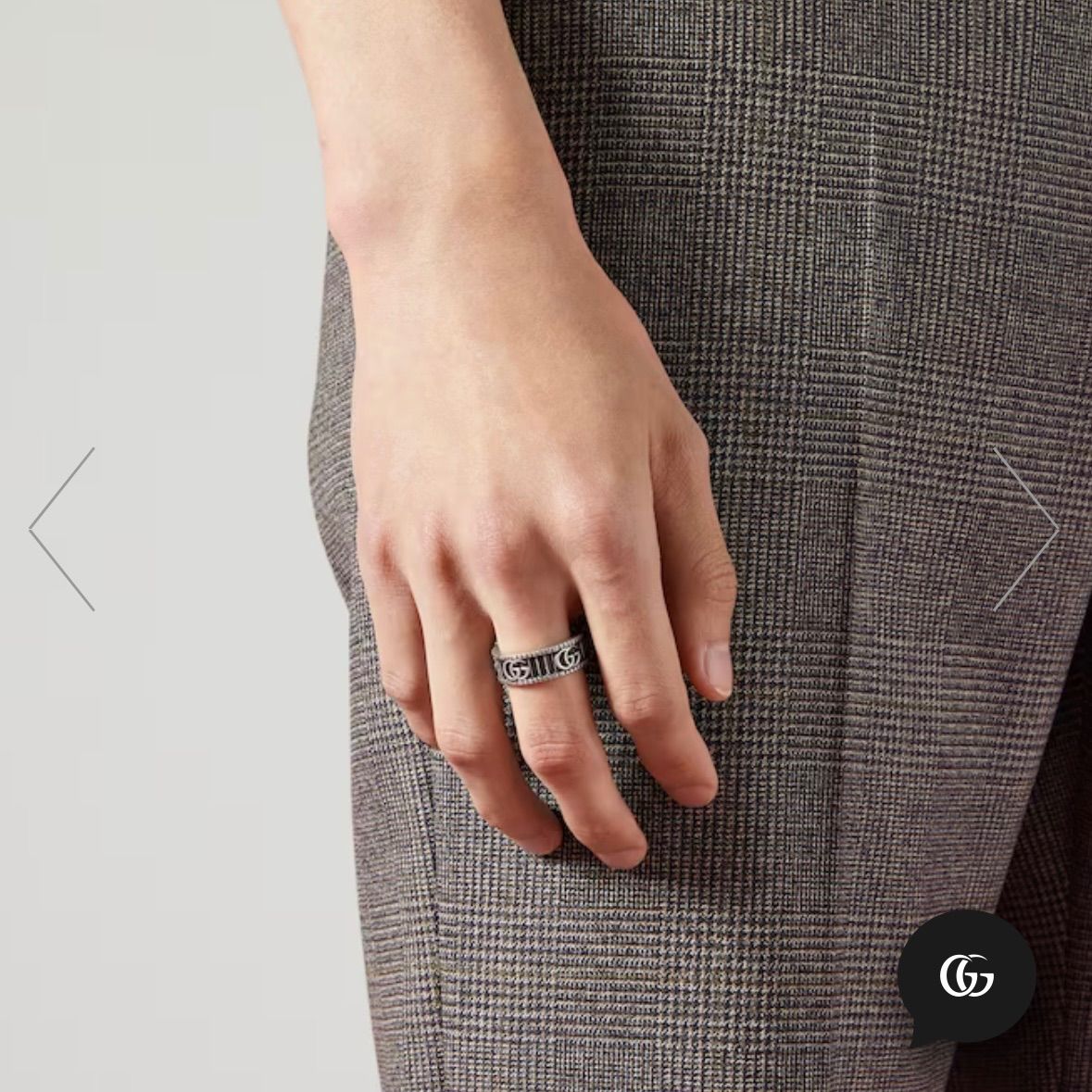 美品】GUCCI グッチ リング シルバーリング GGマーモント 14号