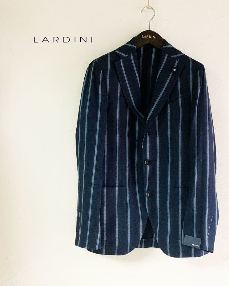 LARDINI ラルディーニ ストライプ柄 テーラードジャケット