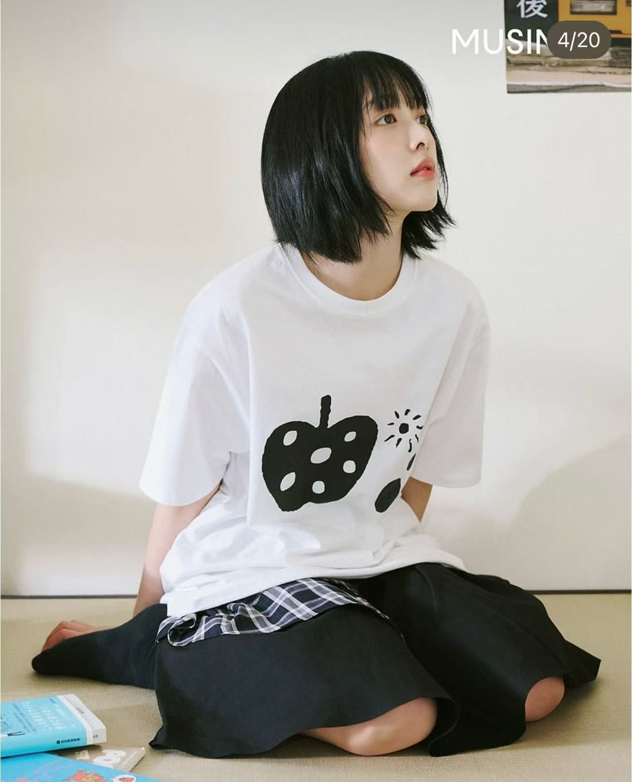 【OHESHIO】APPLE DOT OVERFIT T-SHIRT オーバーフィットTシャツ 新品 韓国 OHESHIO APPLE DOT OVERFIT T-SHIRT人気 半袖