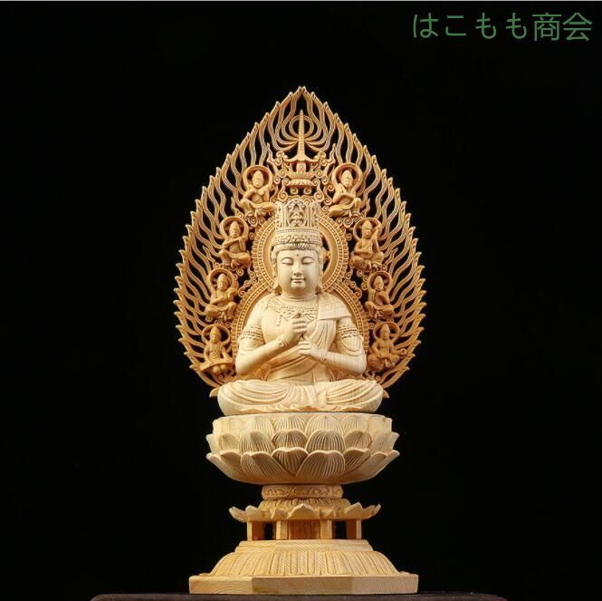 極上品/綺麗 総檜材 仏教工芸品 木彫仏像 精密彫刻 仏師で仕上げ品 大日如来座像 - メルカリ