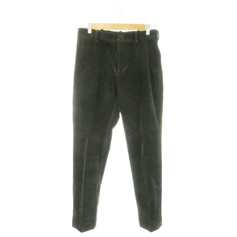 ポロ ラルフローレン POLO RALPH LAUREN コーデュロイパンツ テーパード ストレッチ センタープレス 28 緑 カーキ |AO23 GY44