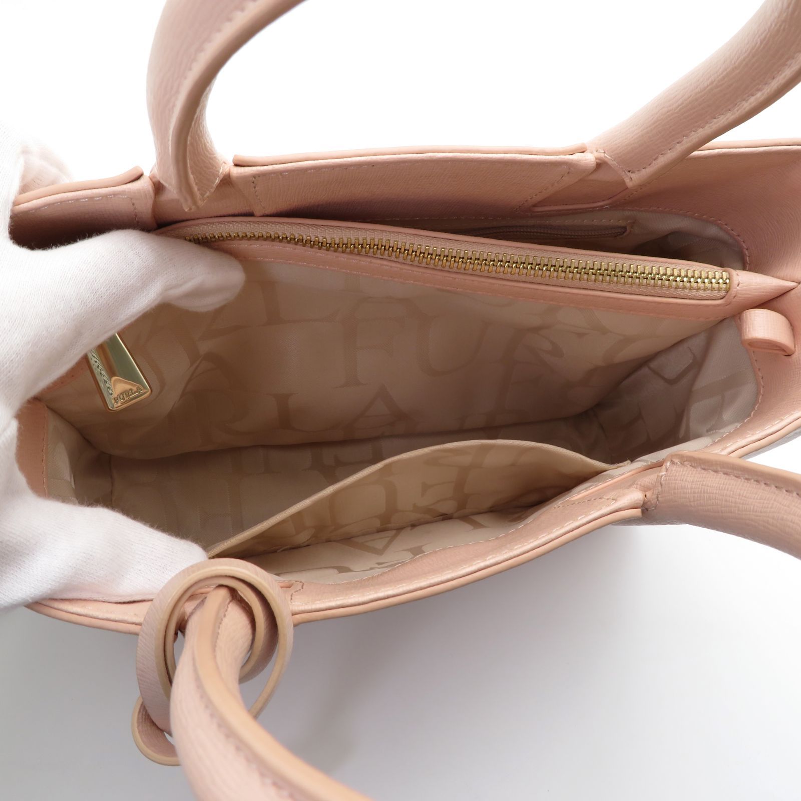 FULRA フルラ ハンドバッグ ショルダーバッグ 2way レザー ピンク