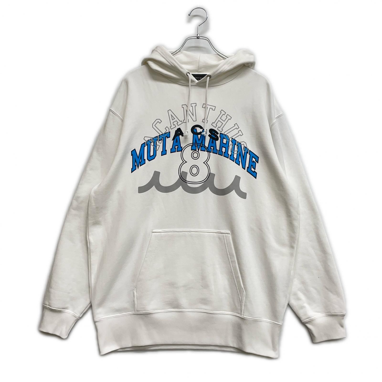 ♥品 メンズ ムータマリン muta MARINE パーカー XL 白 ホワイト 長袖 プルオーバー アカンサス 訳あり