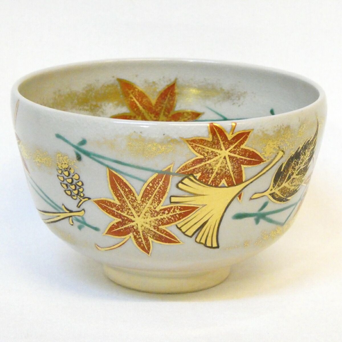 茶道具 丹山窯 小峠葛芳 作 菊之絵 茶碗 共箱 共布 栞 茶器 抹茶碗 美品 季節の茶道具】丹山窯 小峠葛芳作 吹寄せ 茶碗 色絵 小峠丹山