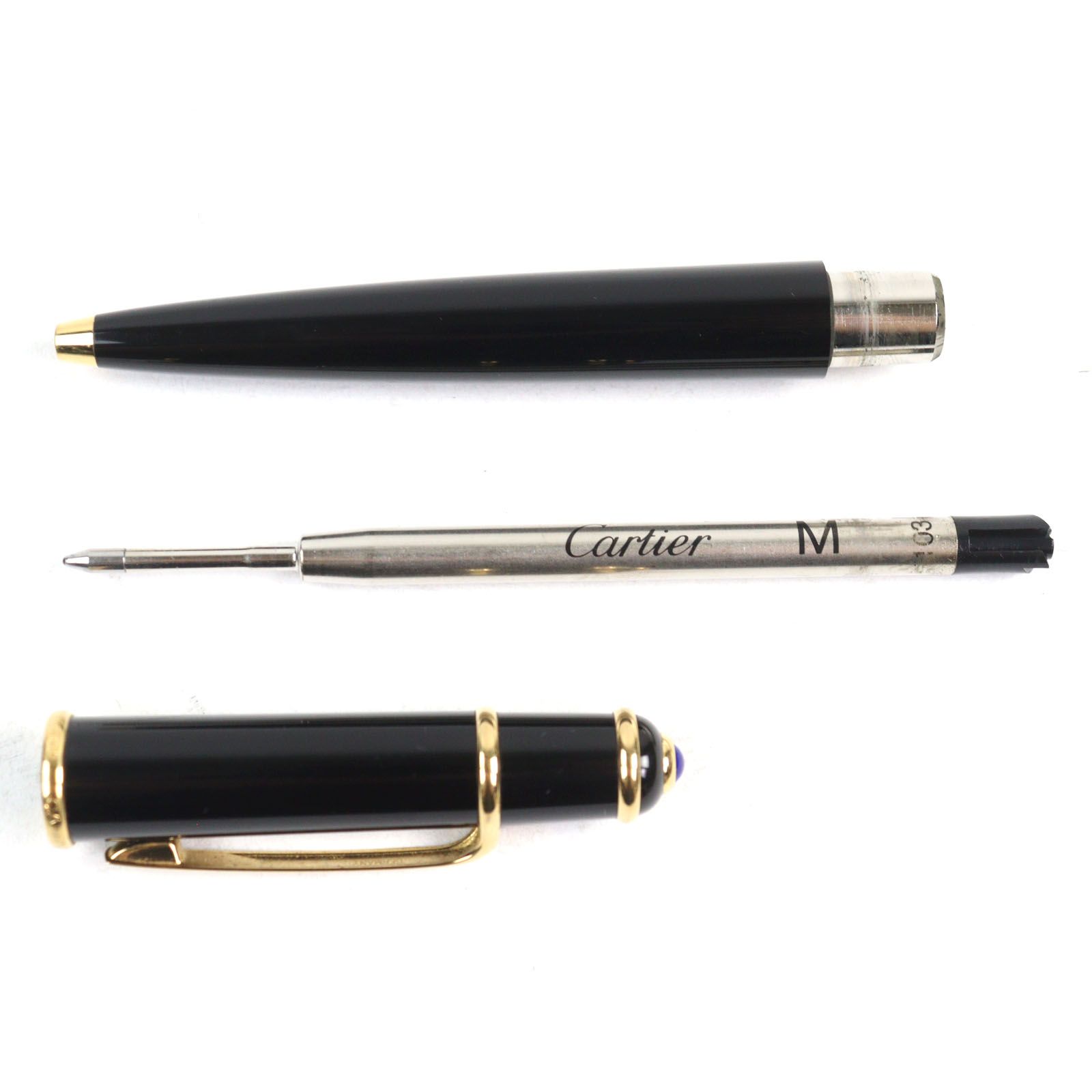 カルティエ　ロゴ入りボールペン 良品○Cartier カルティエ ディアボロ ドゥ カルティエ ロゴ刻印