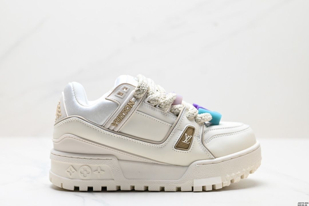 LVルイ ヴィトン Trainer Maxi Low Sneaker パンブレッド マキシシリーズ ローカット カジュアル スポーツ バスケットシューズ02
