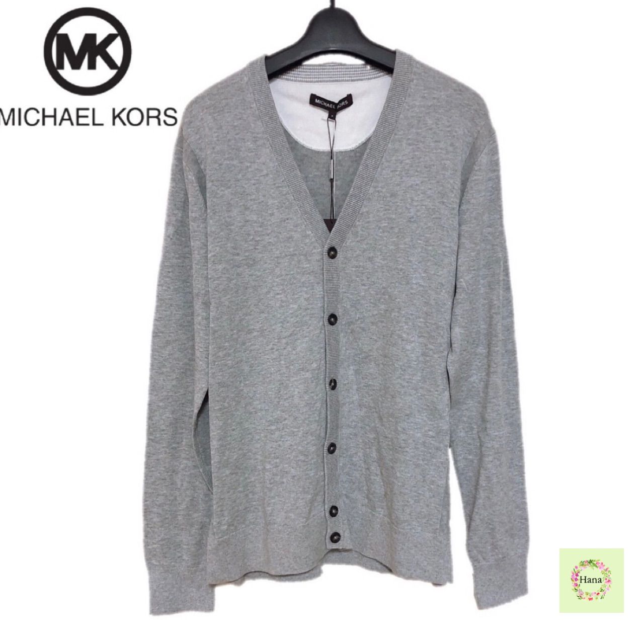 美品】確実正規品 MICHAEL KORS マイケルコース カーディガン グレー 