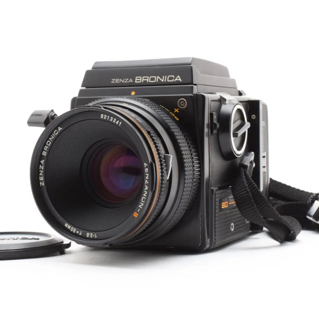動作品 Zenza Bronica SQ 中判フィルムカメラ S 80mm F2.8 標準レンズ 6x6判 120フィルムバック付