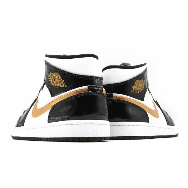 新品 NIKE ナイキ NIKE AIR JORDAN 1 MID SE BLACK/WHITE-METALLIC GOLD 852542-007 ナイキ  エアジョーダン1 ミッド SE ブラック/ホワイト-メタリックゴー 男女兼用 並行輸入品 - メルカリ