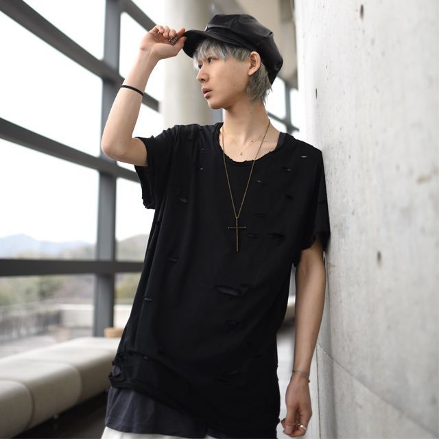 クラッシュ加工ビッグカットソー