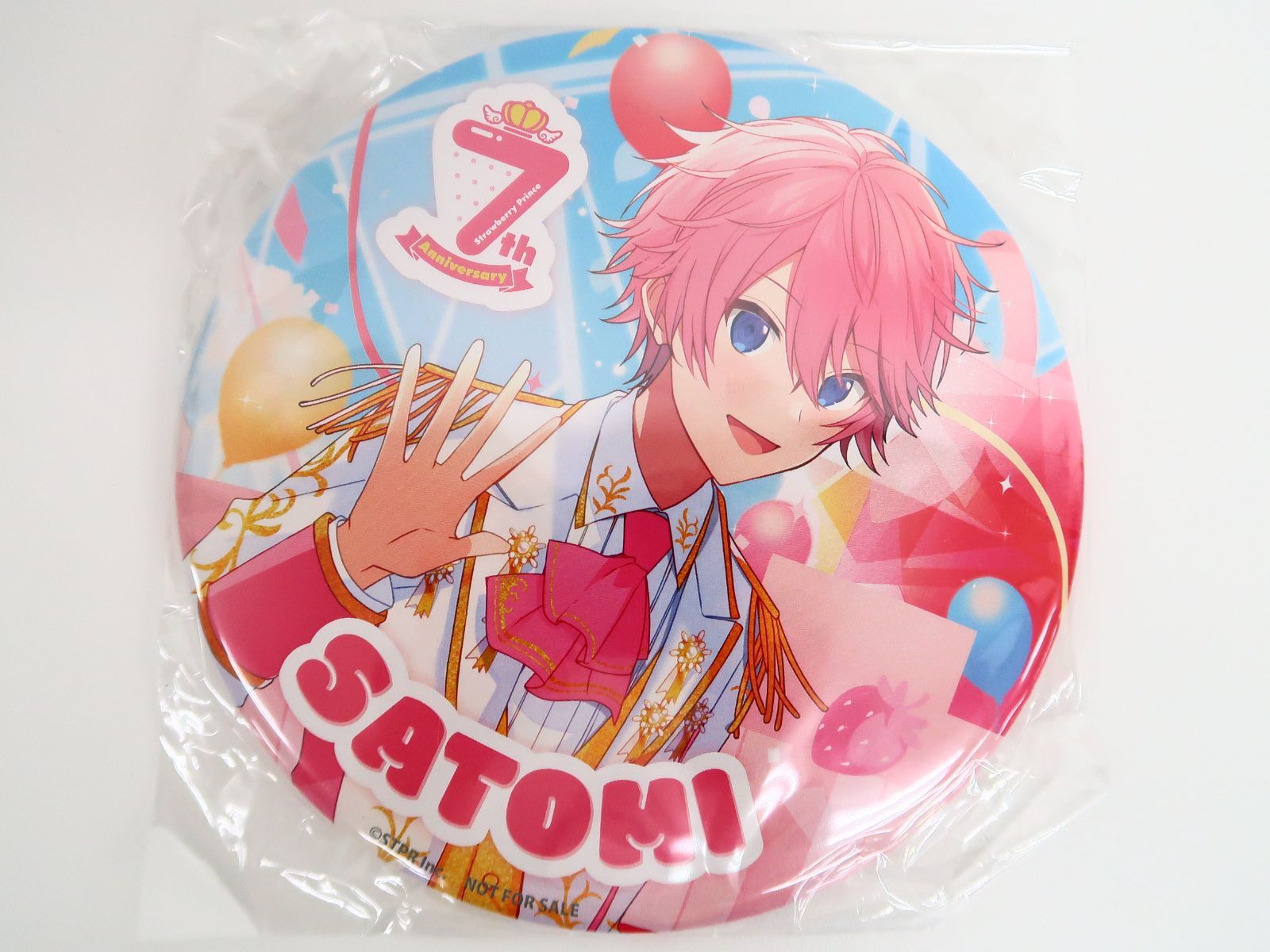 すとぷり さとみ 缶バッジ 未開封】さとみ(すとろべりーぷりんす) BIG缶バッジ すとぷり 7th