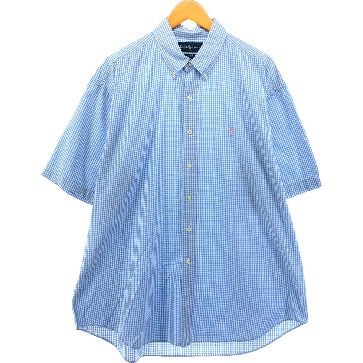 古着 ラルフローレン Ralph Lauren ギンガムチェック 半袖