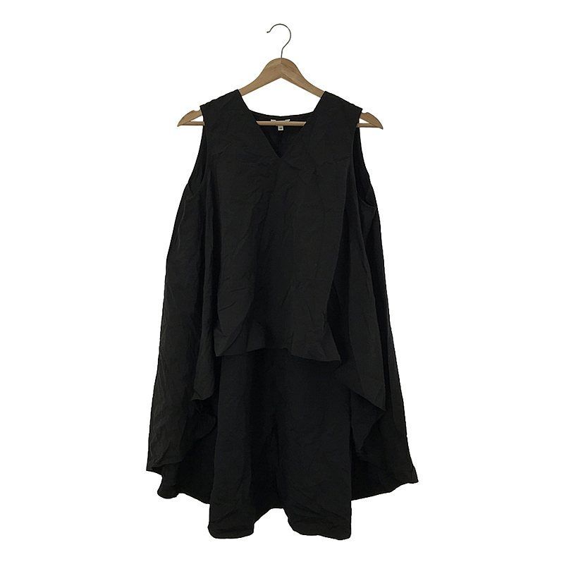 ENFOLD - ENFOLD / エンフォルド | ナイロン ノースリーブ プルオーバー | 38 | ブラック | レディース ENFOLD / エンフォルド | ナイロン ノースリーブ プルオーバー