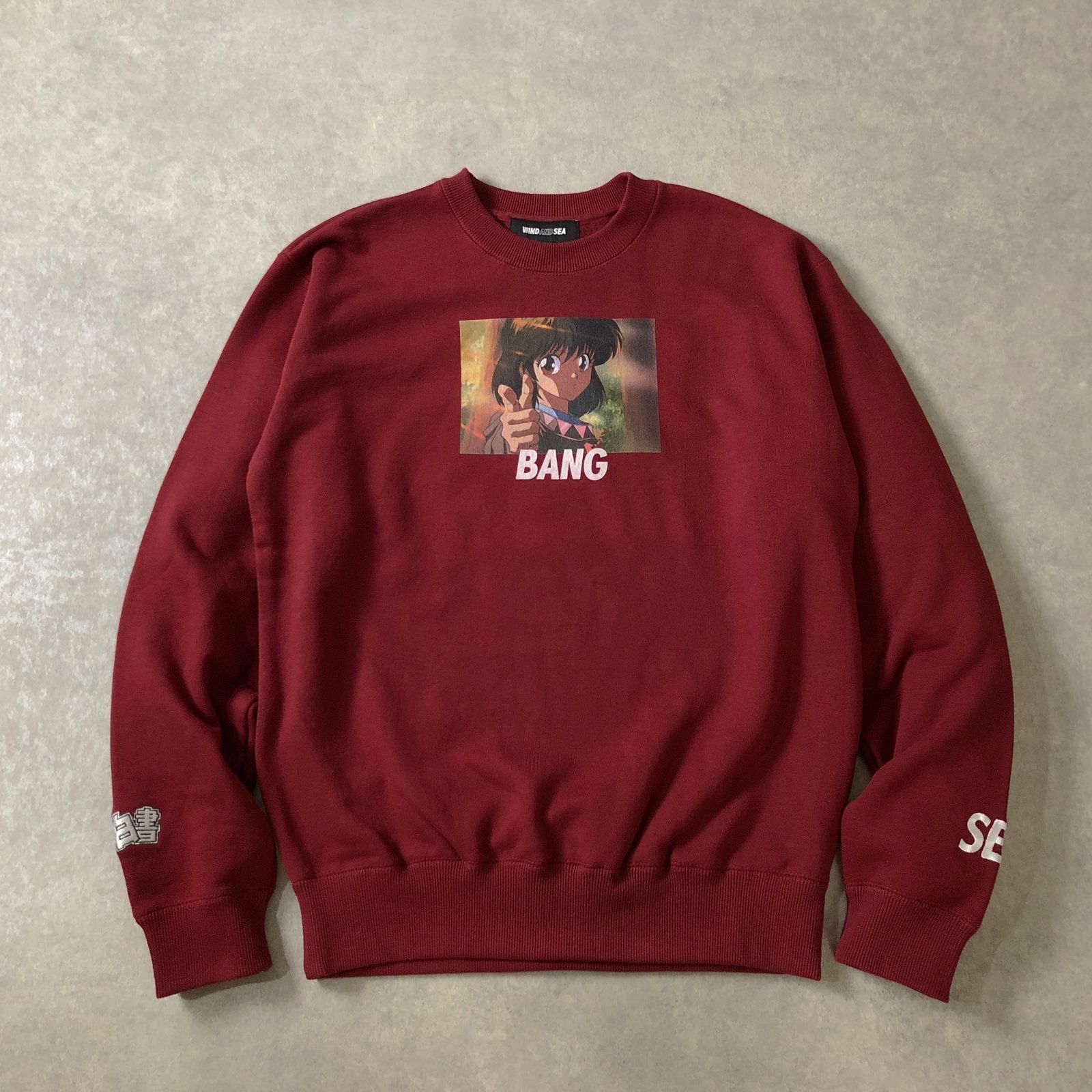 WINDANDSEA x 幽遊白書 雪村螢子 プリント 刺繍 スウェット トレーナー