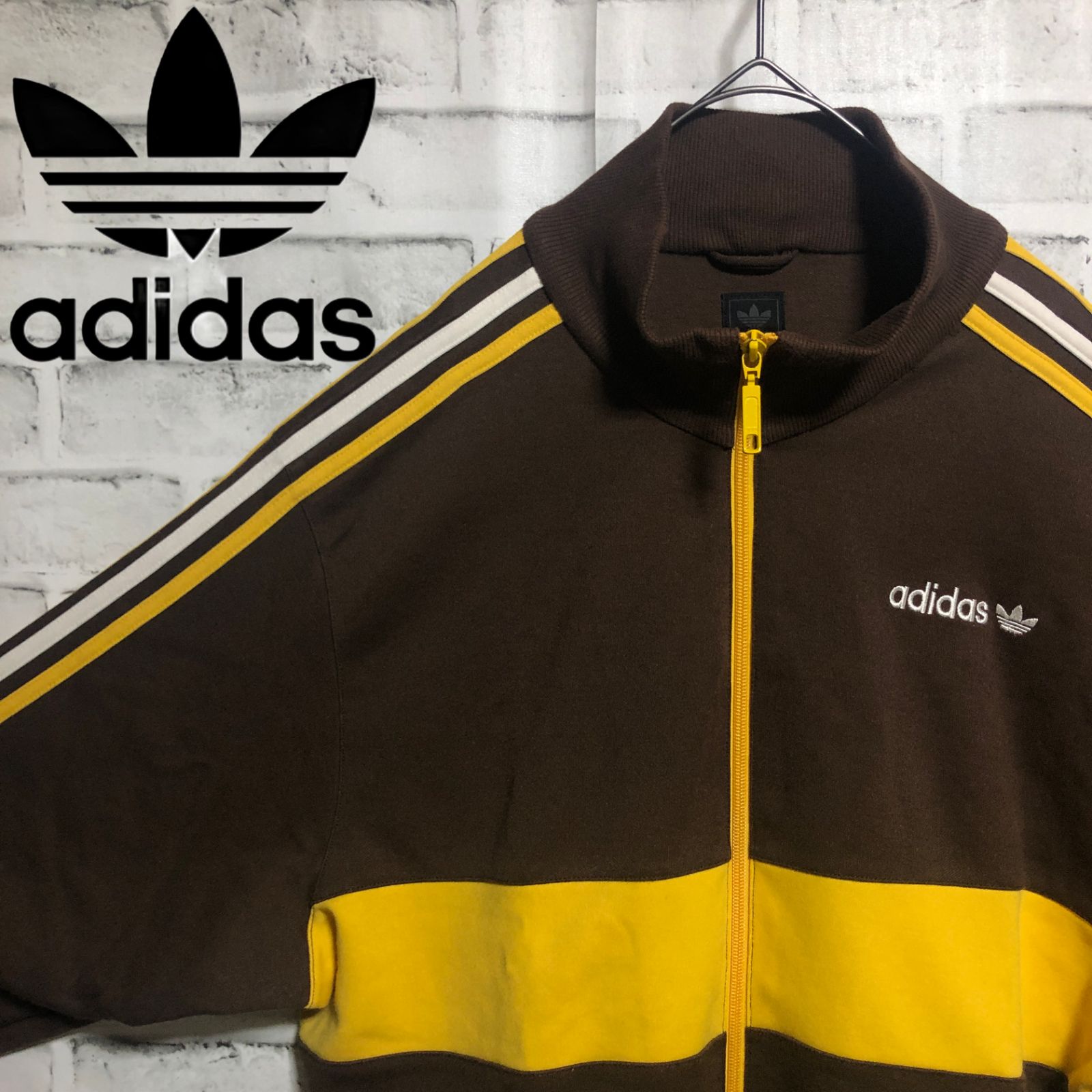 ブラウン adidas 90s トラックジャケット ジャージ 在原みゆ紀