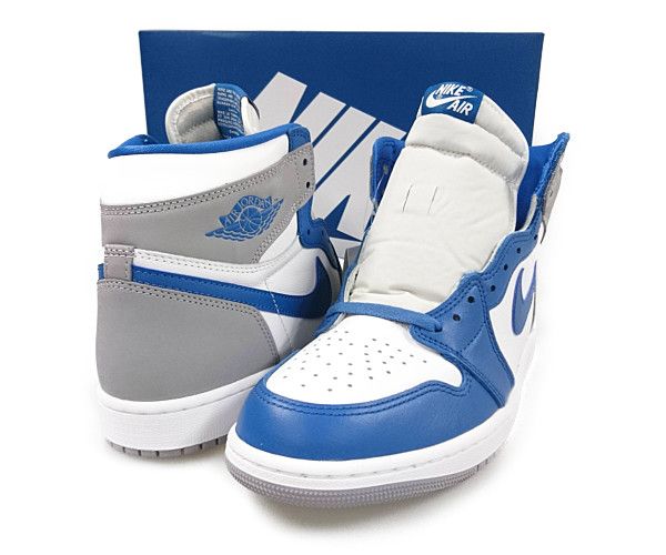 NIKE ナイキ 品番 DZ5485-410 AIR JORDAN 1 RETRO HIGH OG TRUE BLUE エアジョーダン シューズ スニーカー
 白 青 US10=28cm 正規品 / 30148