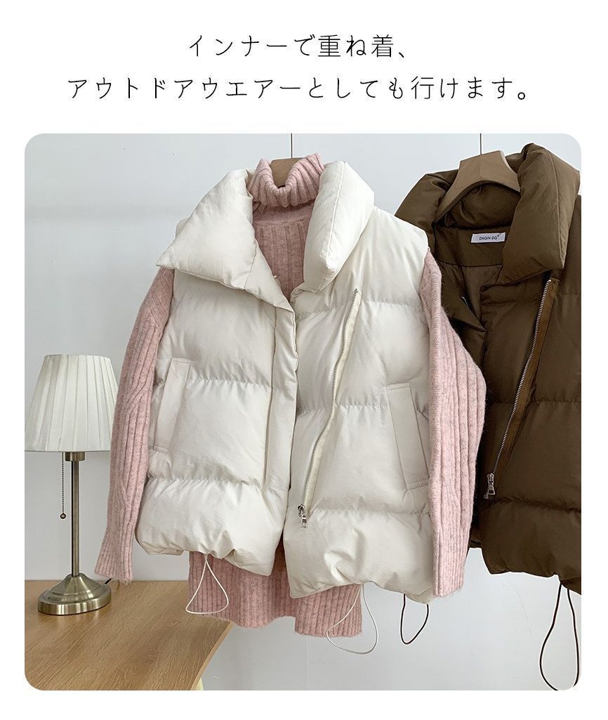 中綿ベスト キルティングベスト レディース ベスト 中綿 ダウン