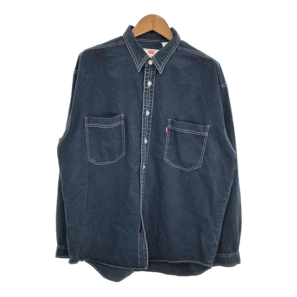 00年代 Levi's リーバイス デニムシャツ ネイビー (メンズ XL) 中古 古着 S1320