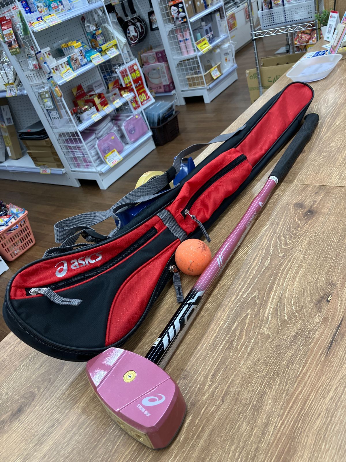 ソフトケース ボール付き asics グラウンドゴルフクラブ ストロングショット C10-77 T