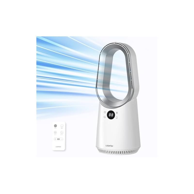 タワーファン 羽根なし扇風機 サーキュレーター リモコン タイマー付き