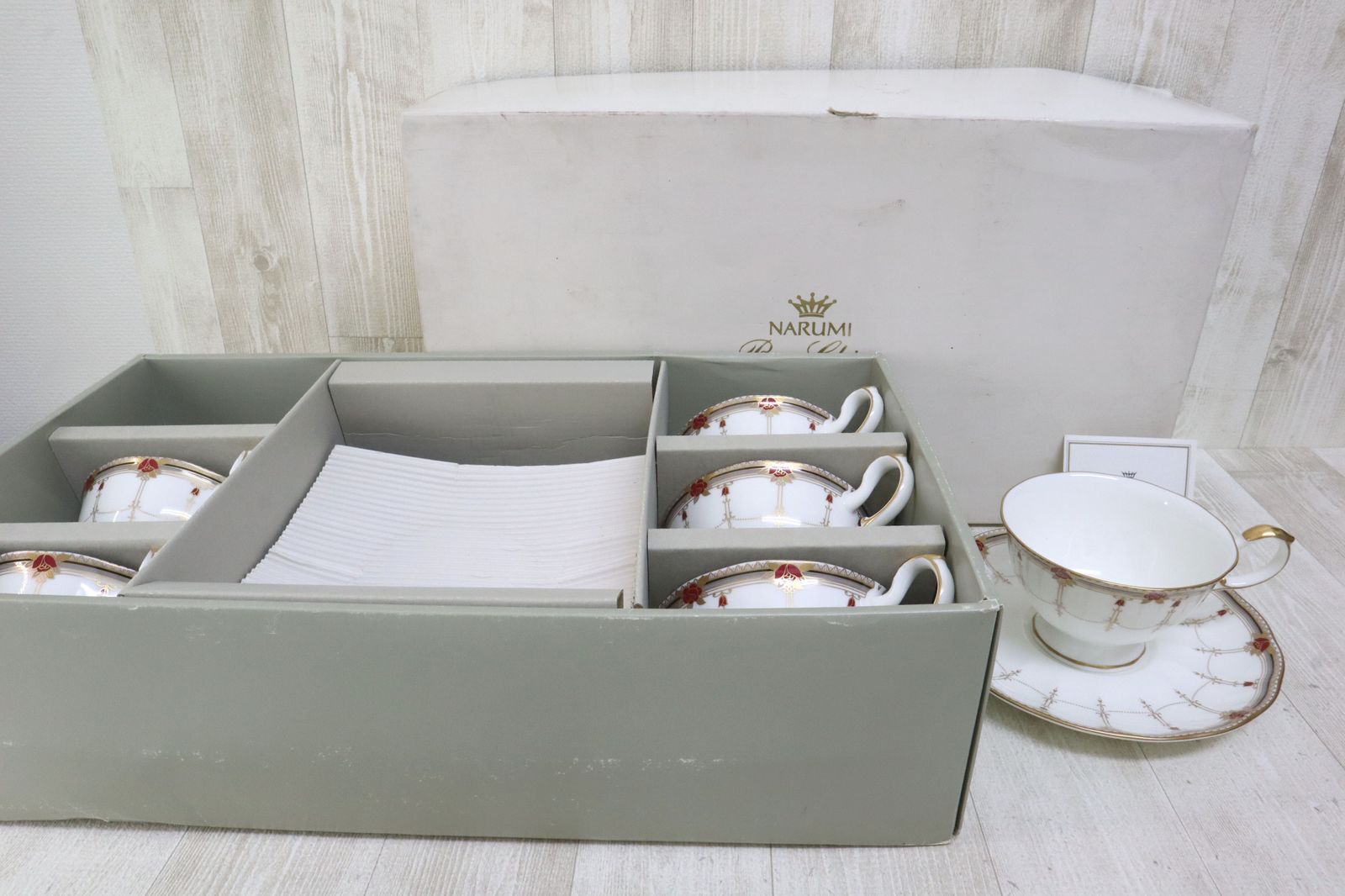 NARUMI ナルミ ローズガーランド カップ＆ソーサー 6客 セット - メルカリ