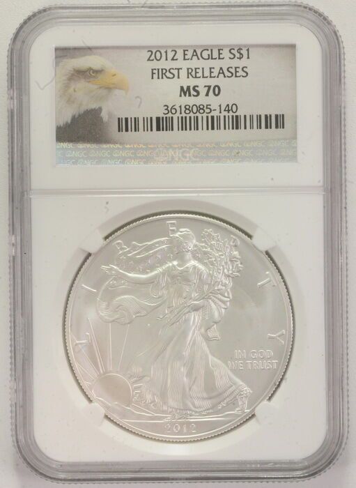 2012 $1 Dollar Silver Eagle Bullion First Release Coin