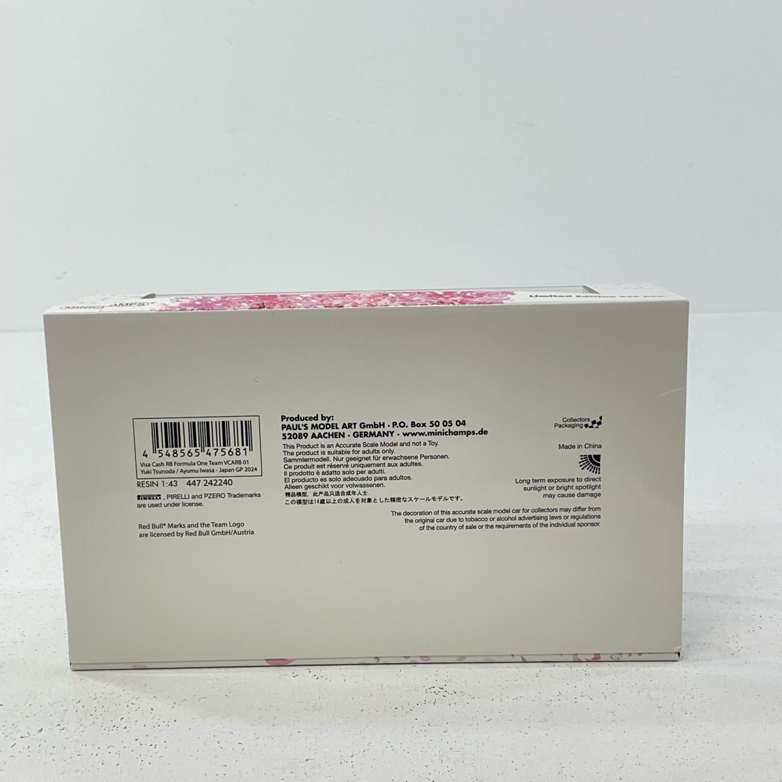 【尾張小牧店】 中古 MINICHAMPS 1/43 ビザ キャッシュ RB F1 チーム VCARB 01 角田裕毅 &amp; 岩佐歩夢 日本GP 2024 【727】 尾張小牧店】 中古 MINICHAMPS 1/43 ビザ キャッシュ RB F1