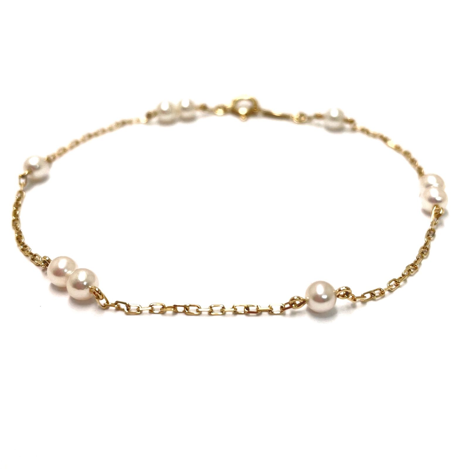 MIKIMOTO / ミキモト パールブレスレット ステーション K18YG