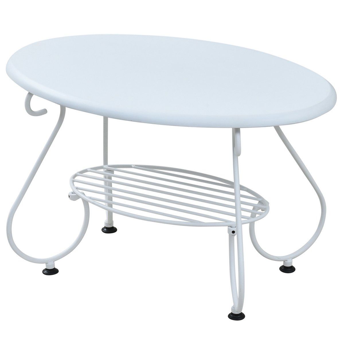 割引 【在庫処分】家具 楕円 センターテーブル 幅65cm ロートアイアン